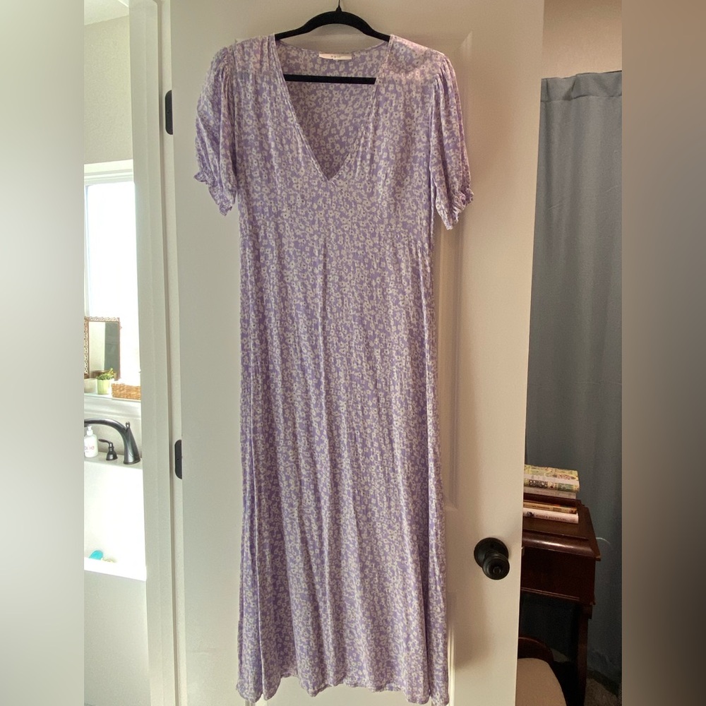 Lavender Floral Maxi Dress